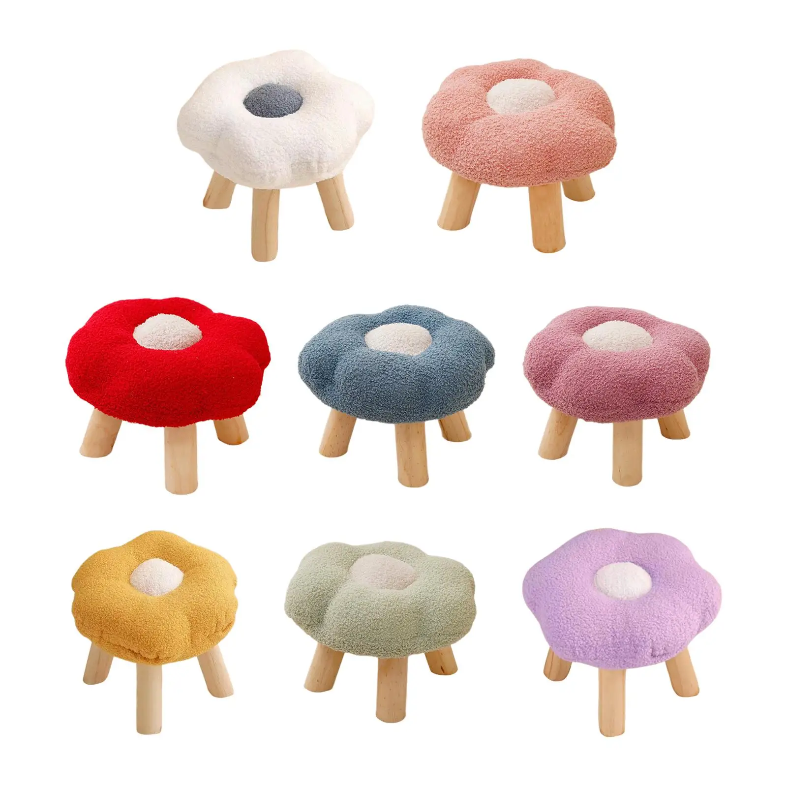 

Деревянная маленькая подставка для ног с нескользящим покрытием, мягкий пуфик-оттоманка для игровой комнаты, квартиры, прихожей, спальни