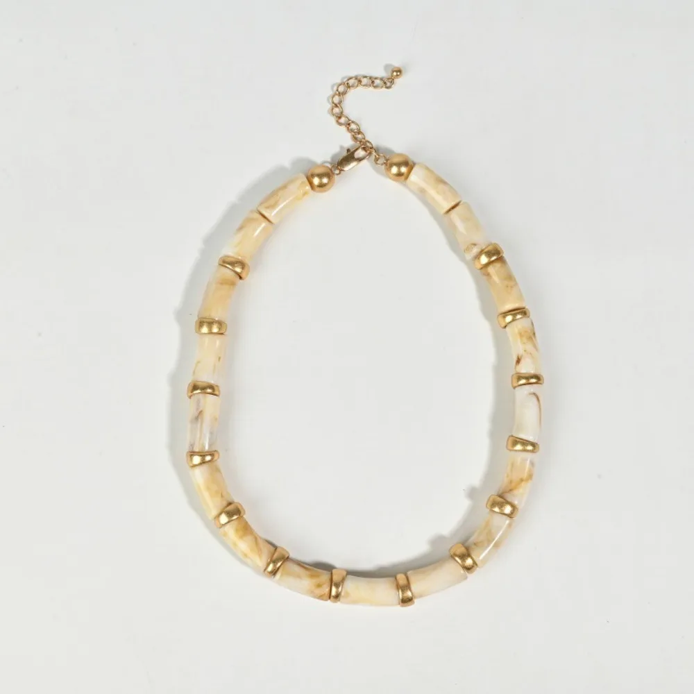 

Fashion Personality Stacked Bamboo Necklace for Women Versatile Trendy Necklace Short Choker