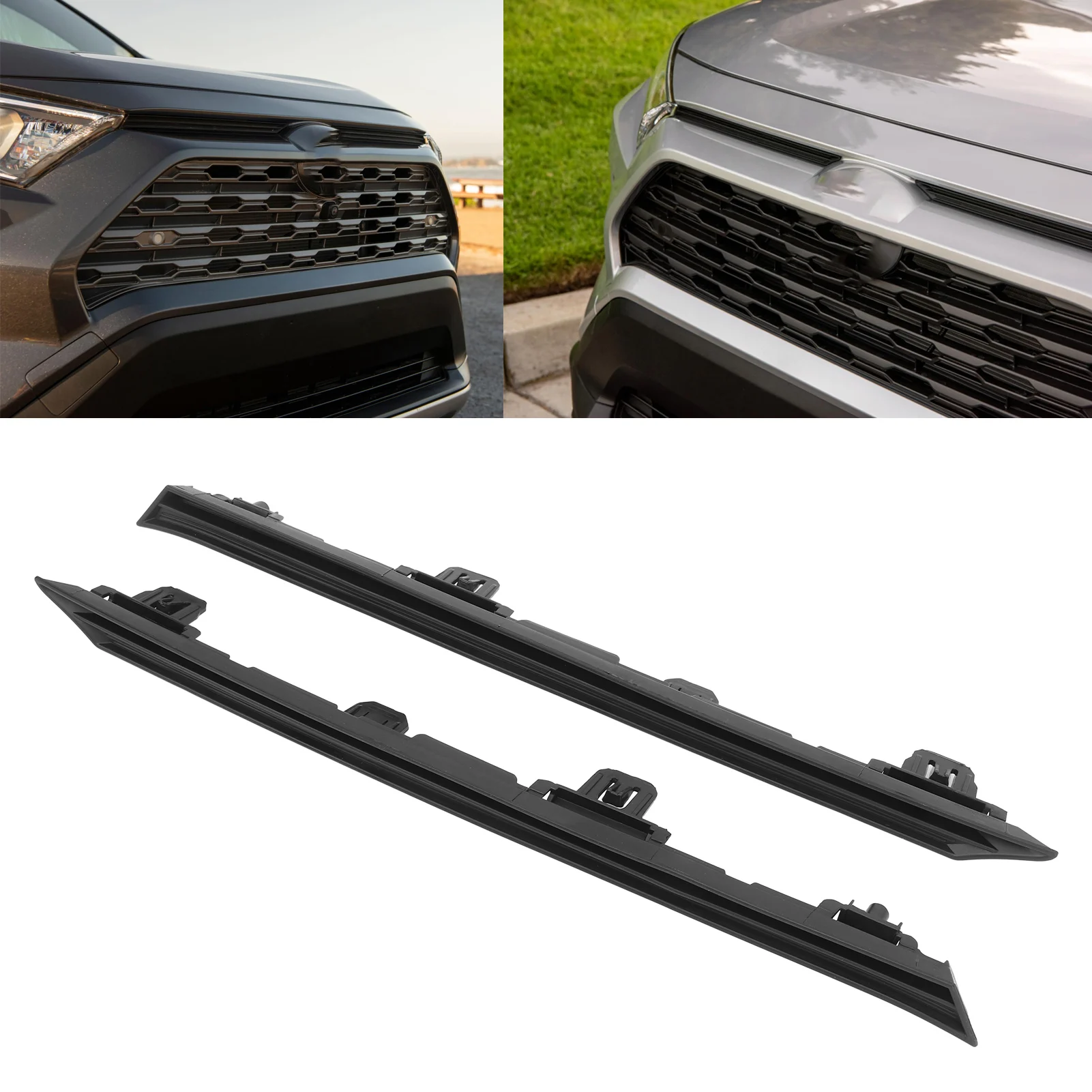 531230R050 Front Bumper Upper Grille Insert Trim 53123 0R050 High Strength Radiator Side Molding for  2019 to 2023 TO1213112