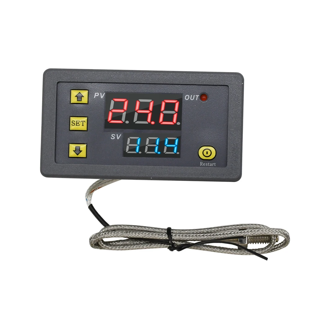 W3230 AC 110-220V DC 5-24V K-type Digit Temperature Controller LED Thermostat Temperature Control Module Relay Output -60-500°C