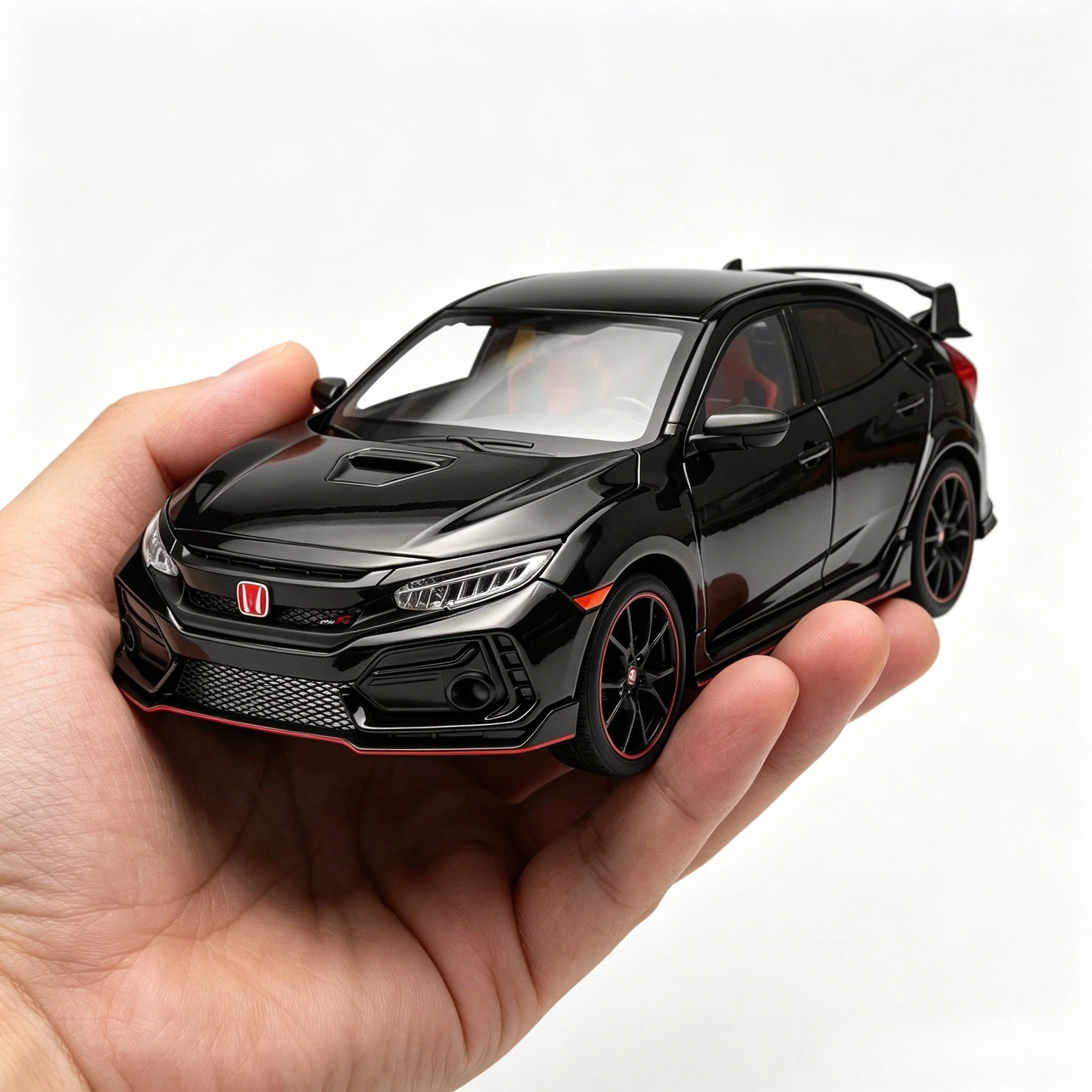 

1:18 Civic Type-R Sports Car Alloy Diecast Metal Model Sound & Light Toy Trendy Decoration Ornament Toy Gift