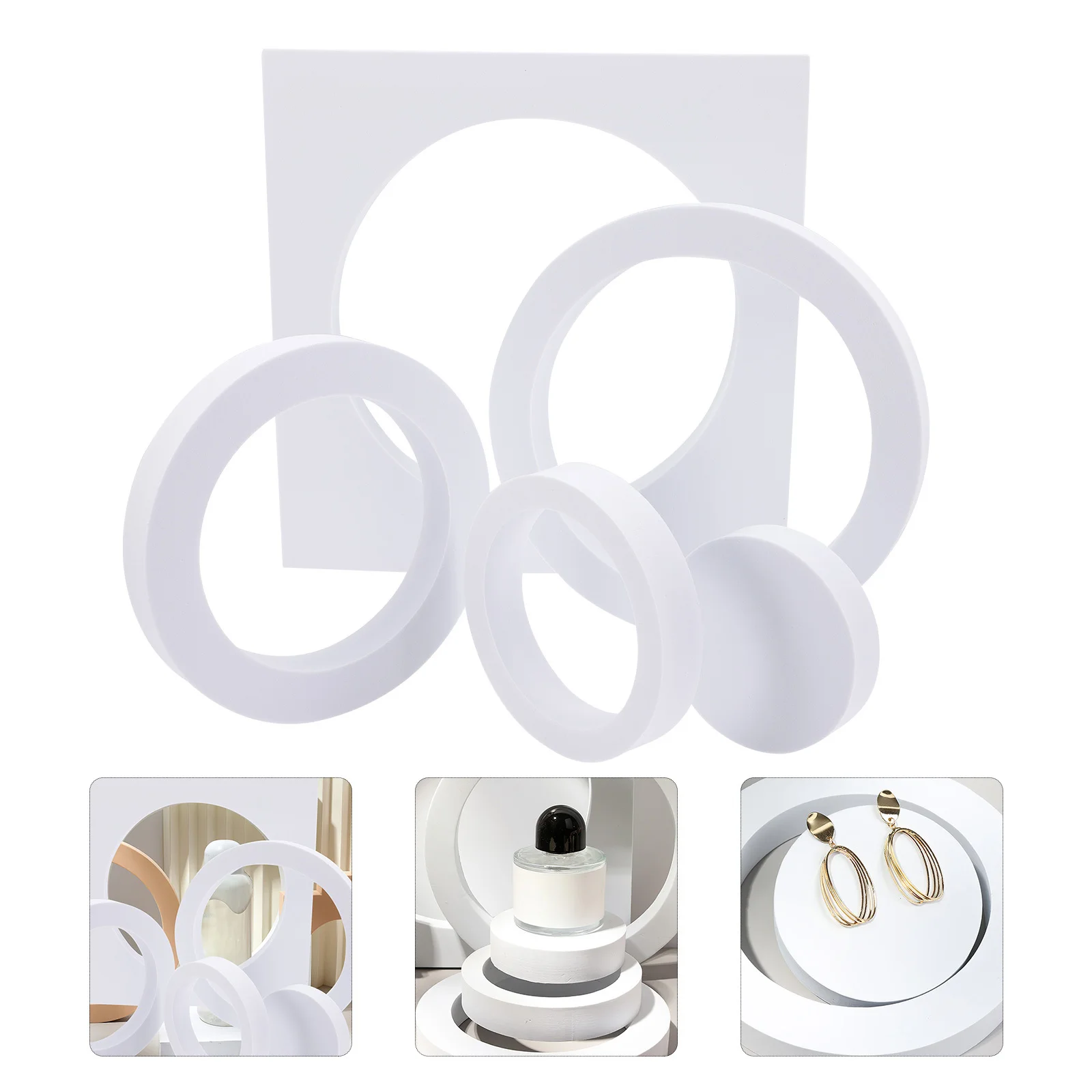 

1Set Makeup Tools Props Geometric Cube Photo Background Prop Hard Foams Product Photography Set for Jewelry Cosmetics Still Life