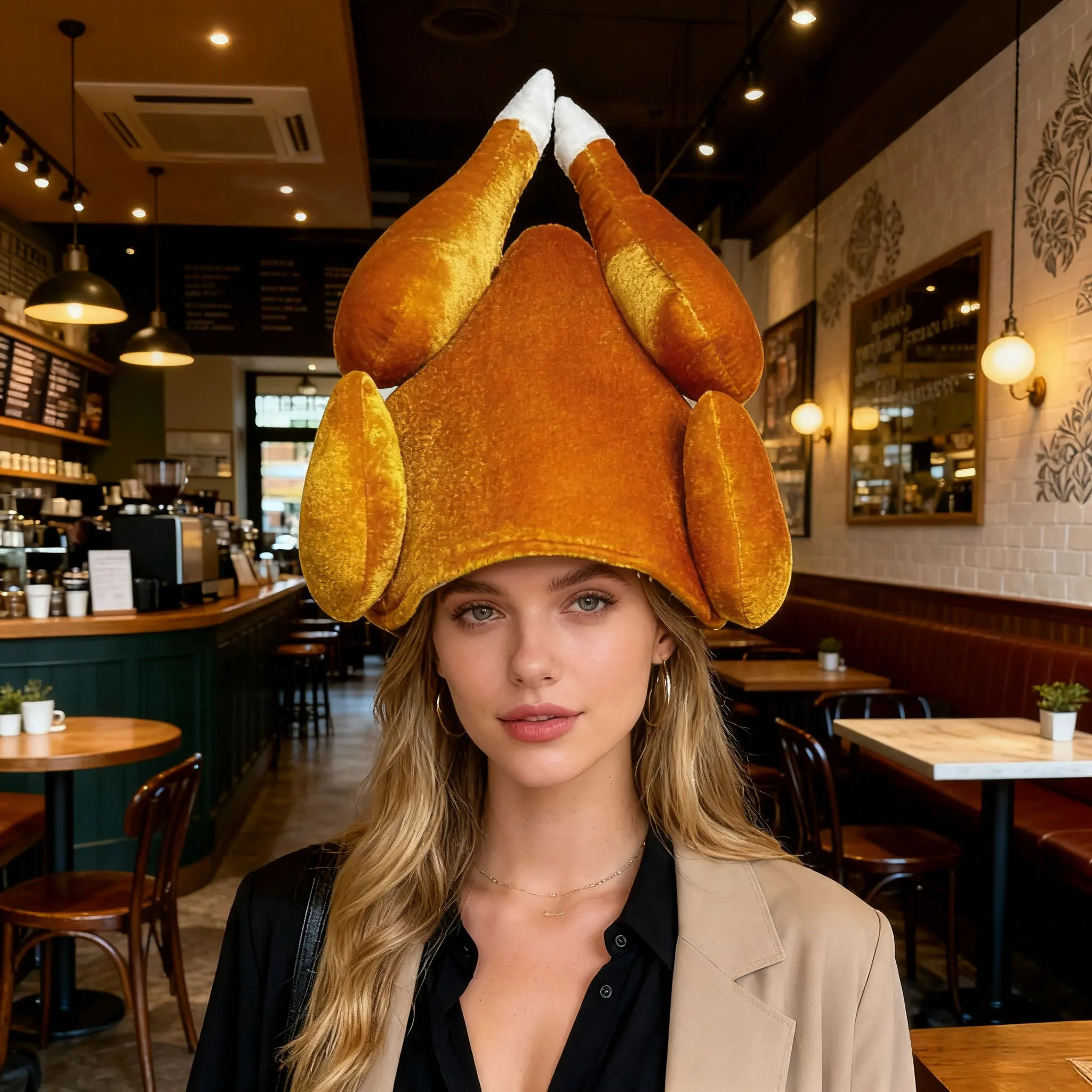 “Roast Turkey Hat - Hilarious Party Prop for Thanksgiving, Halloween & Costume Events | Unique Gift Idea”