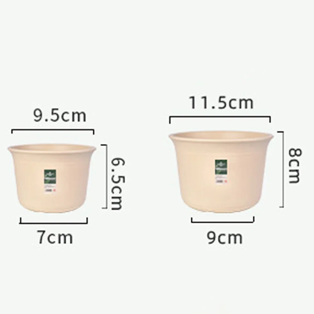 4PC Plastic Round Thick Imitation Ceramic Household Indoor Planting Fleshy Green Fruit and Vegetable Resin Plastic Flower Pot