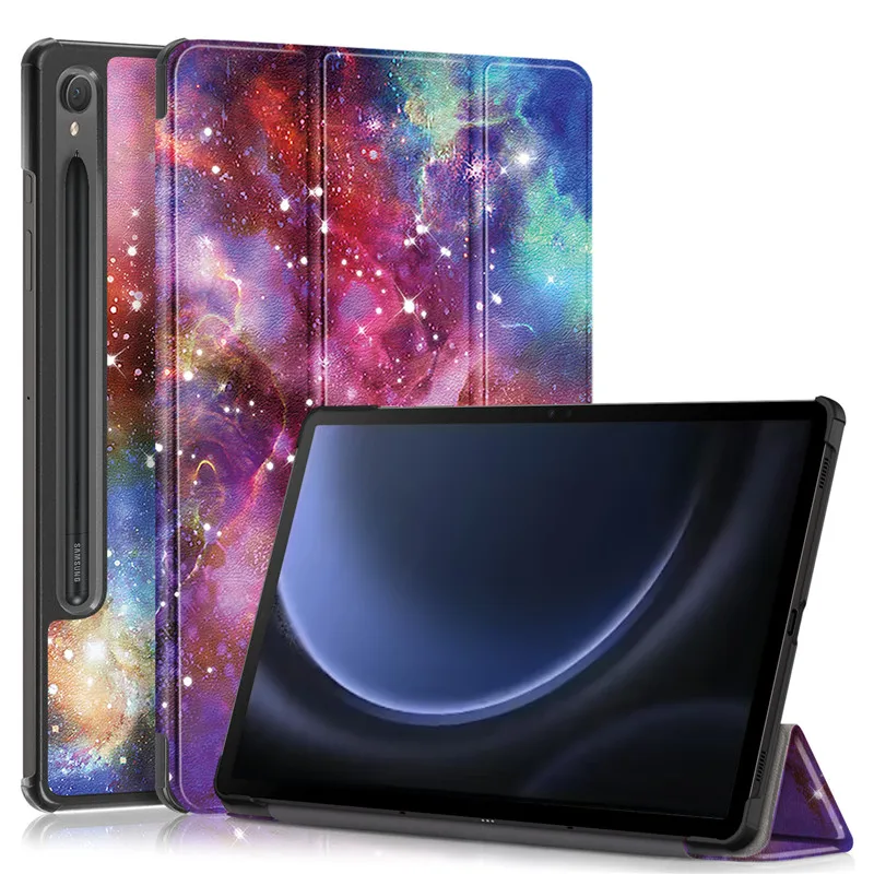 Etui na Samsung Tab S10 Lite 10.9 cala, skórzane, malowane, składane, twarde, inteligentne etui na Coque Galaxy Tab S10 Lite, model sm-x400 x406b — zdjęcie produktu 2