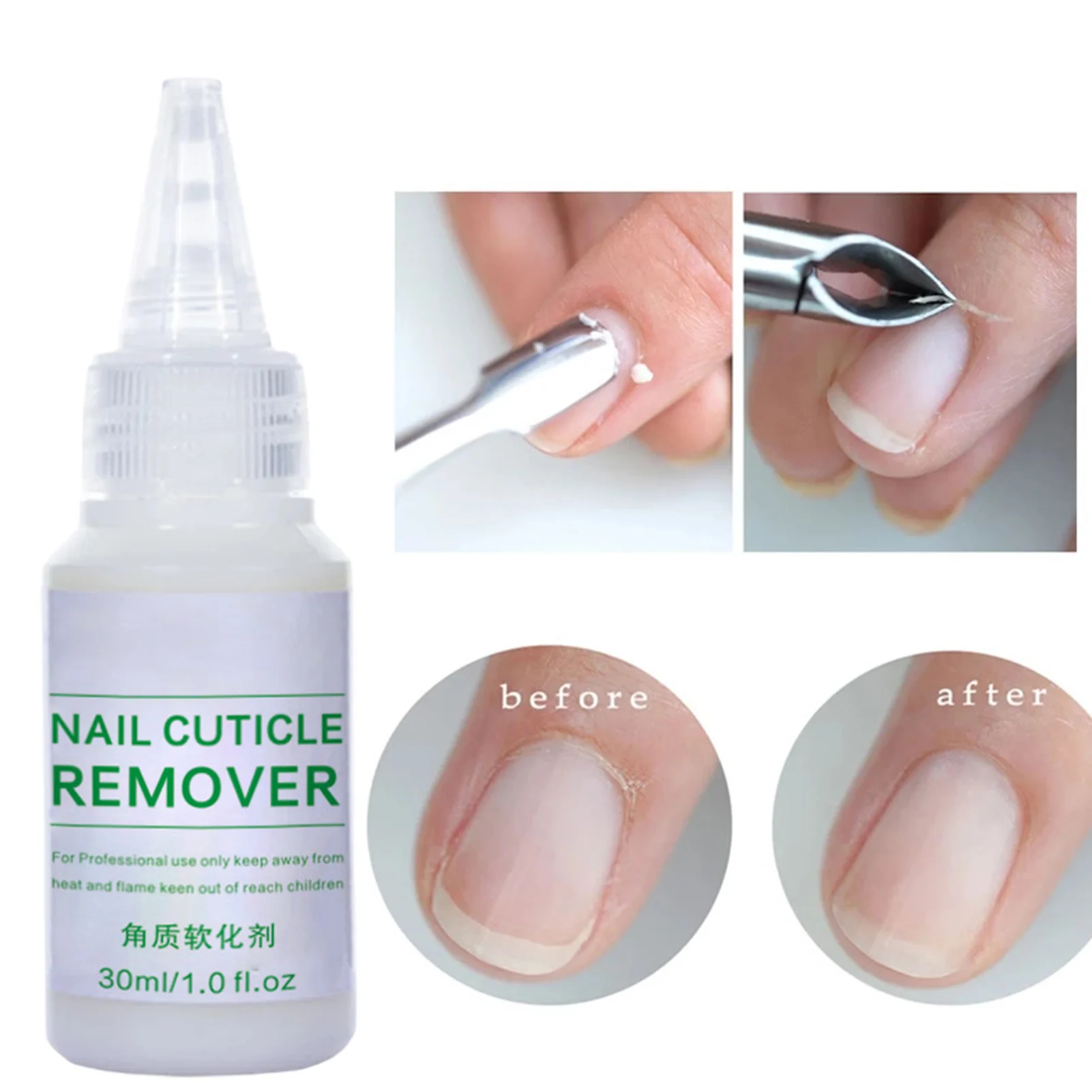 Crema removedora de cutículas, suavizante y removedor de cutículas de fórmula profesional para manicura artística en el hogar, bricolaje, 30ml