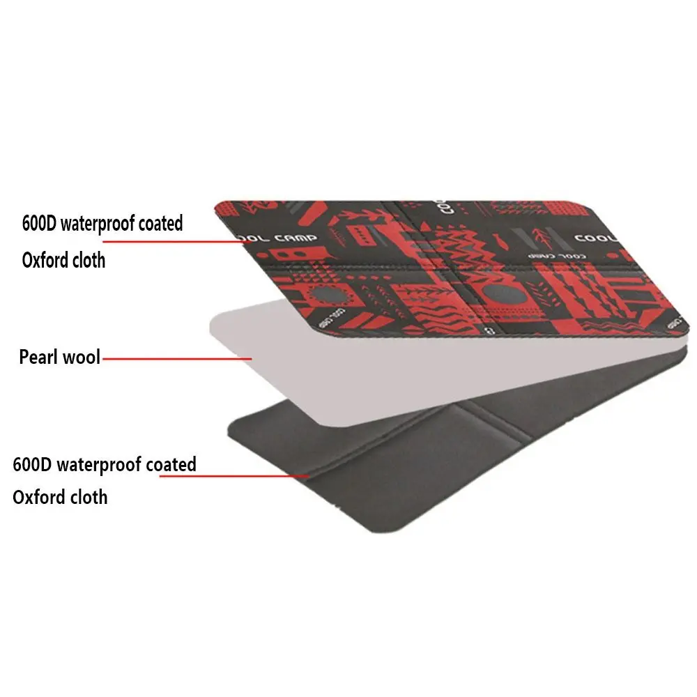 وسادة مقعد متينة قابلة للطي مع حلقة تسلق مقاومة للماء وسادة تخييم محمولة من قماش أكسفورد بتصميم بسيط بساط جلوس قابل للطي #6