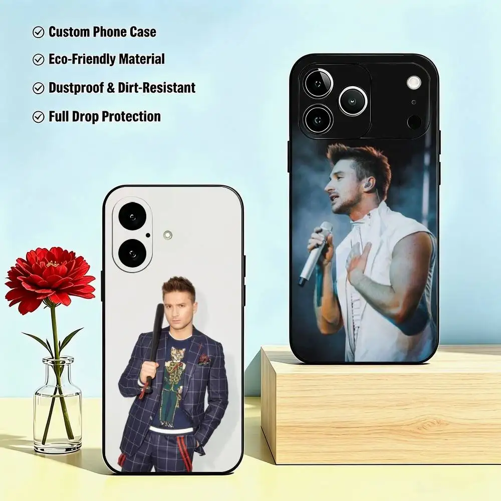 Sergey Lazarev-V Singer  Phone Case For iPhone18 17,16,15,14,13,12,11 Plus,Pro Max,XS,Soft Silicone Black Cover Gift