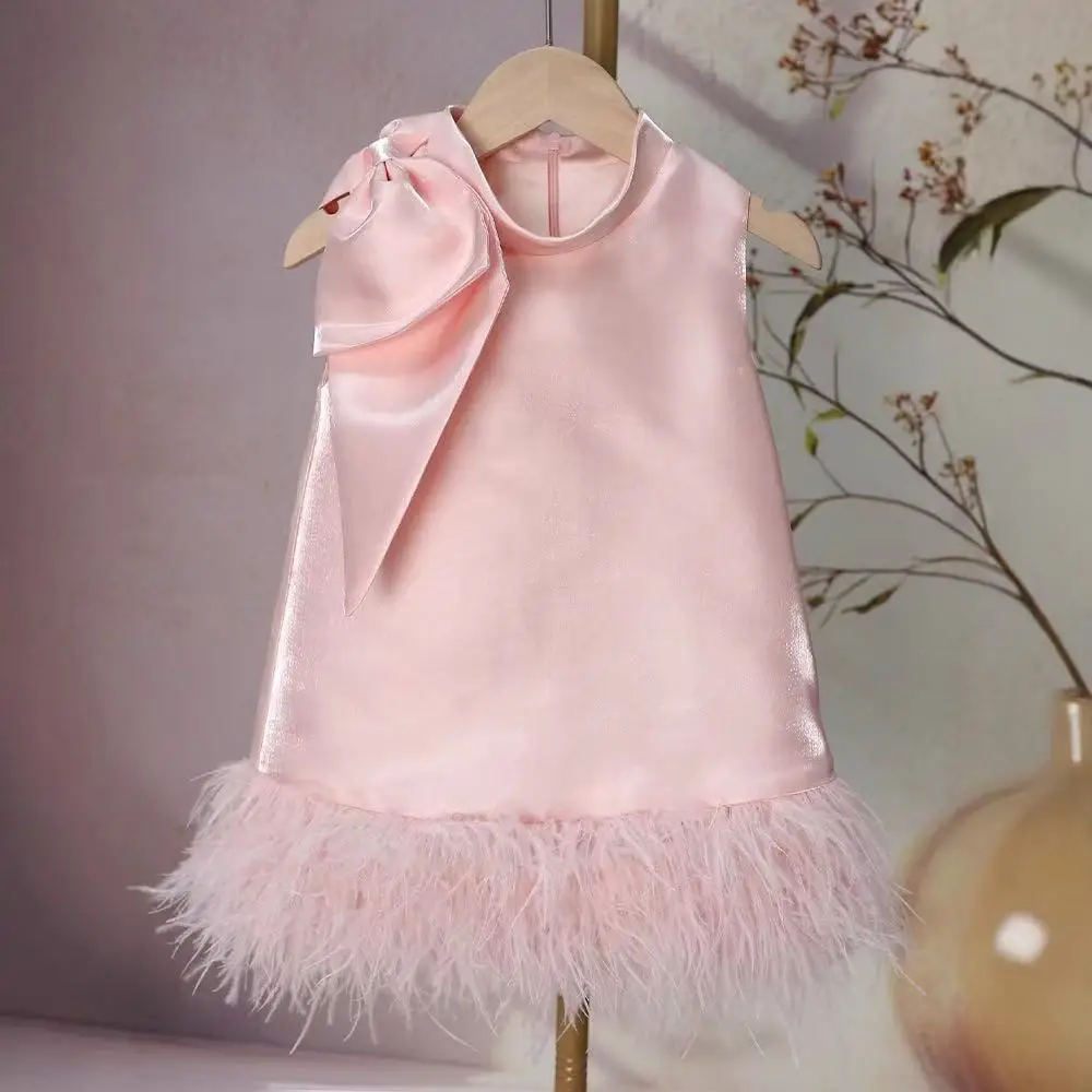 2026 New Summer Girls Princess Dress High-End Patchwork Tulle Kids Birthday Party Gown Baby Formal Dress for 80-160cm