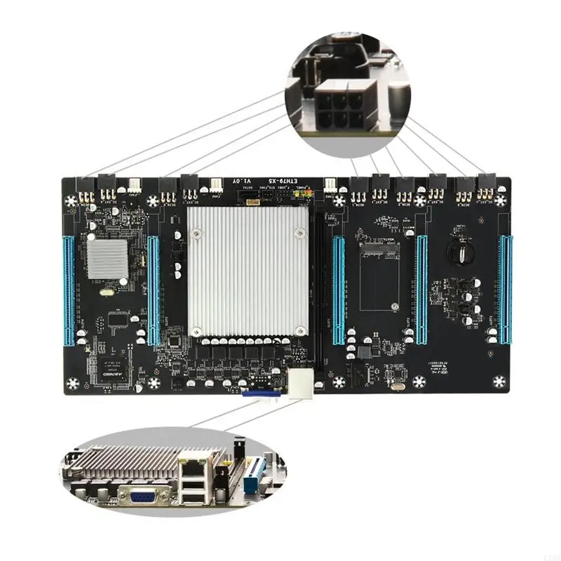 TElec LX0B X79-H61Miner Motherboard LGA 2011 CPU 5 PCI-E X16 Graphics Card Slot For Eth Btc