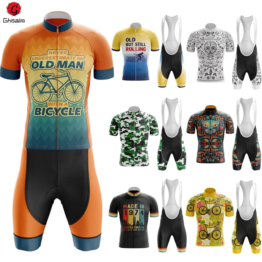 Cycling Jersey Set for Men, Bicycle Suit, Bike Sleeve, Bib Shorts, Por Team Clothes, Lasting, Summer, New Style, 21, 20D, 21