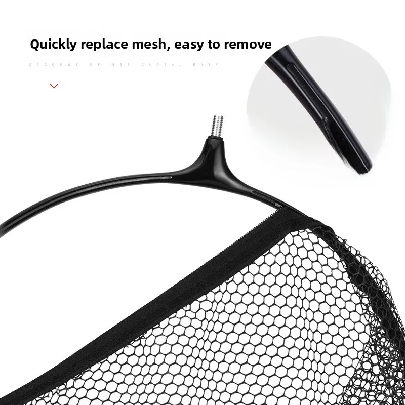 Ultra-Light Titanium Alloy Fiing Net Head Carboon Material Carp Fiing Net Lightweight Fiing Gear Nano-Slit Large Objects