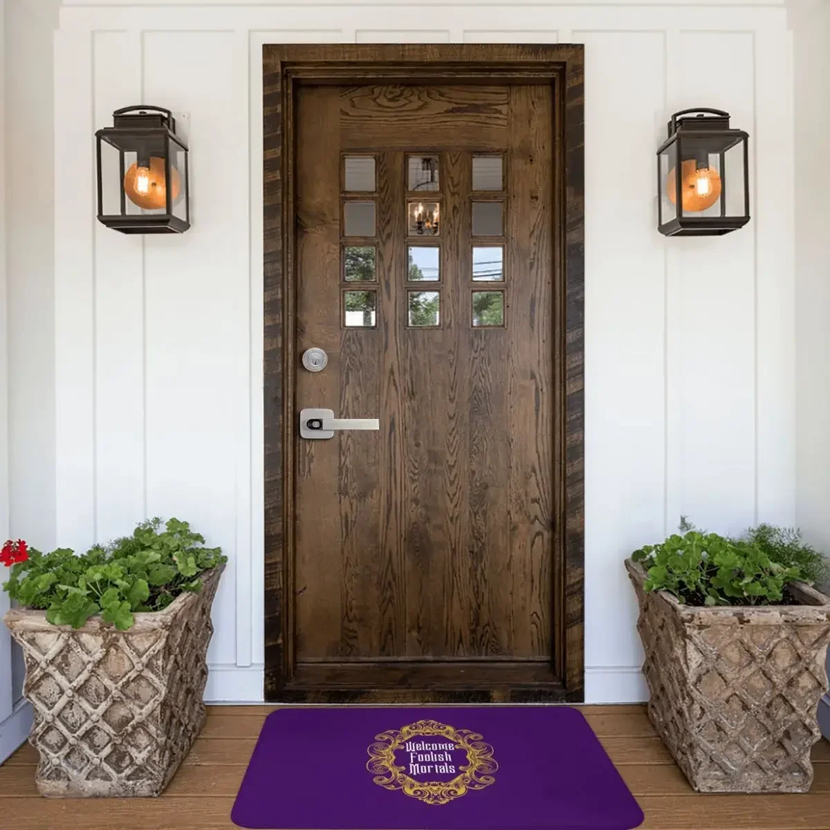 Welcome Foolish Mortals Doormat Rug Carpet Mat Footpad Polyester Non-slip Durable Entrance Kitchen Bedroom Balcony Toilet