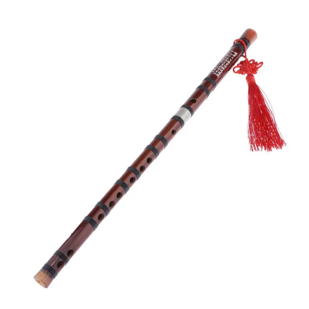 Two Section Bamboo Dizi Flute Handmade Woodwind Instrument for Kids Student Chinese Traditional Music Beginners