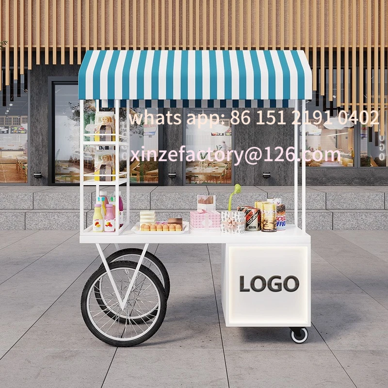 Customizable Stall Dining Car Movable Float Market Stall Trolley Night Market Stall Car