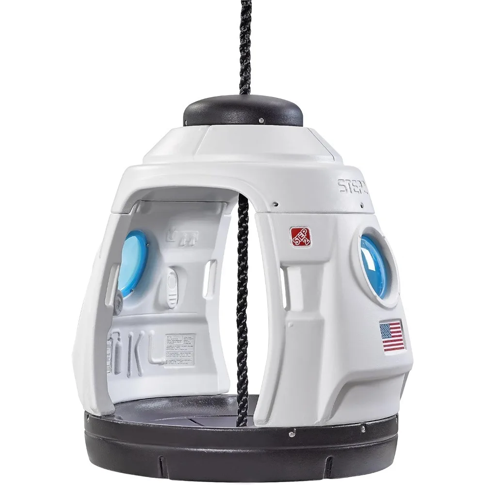 

Space Capsule Swing, Kids Indoor/Outdoor Swing or Playhouse, Backyard Playground Set, Attach to Playset or Tree, for Children