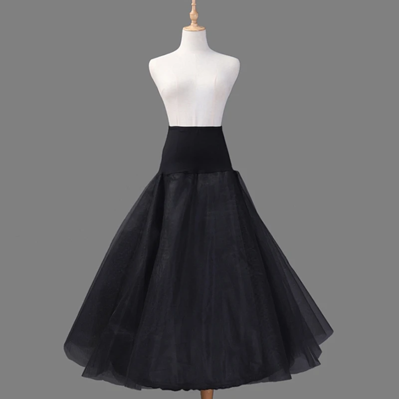 Mulheres petticoat underskirt cosplay festa vestido longo multi camadas saia de balé enaguas underskirt com aros