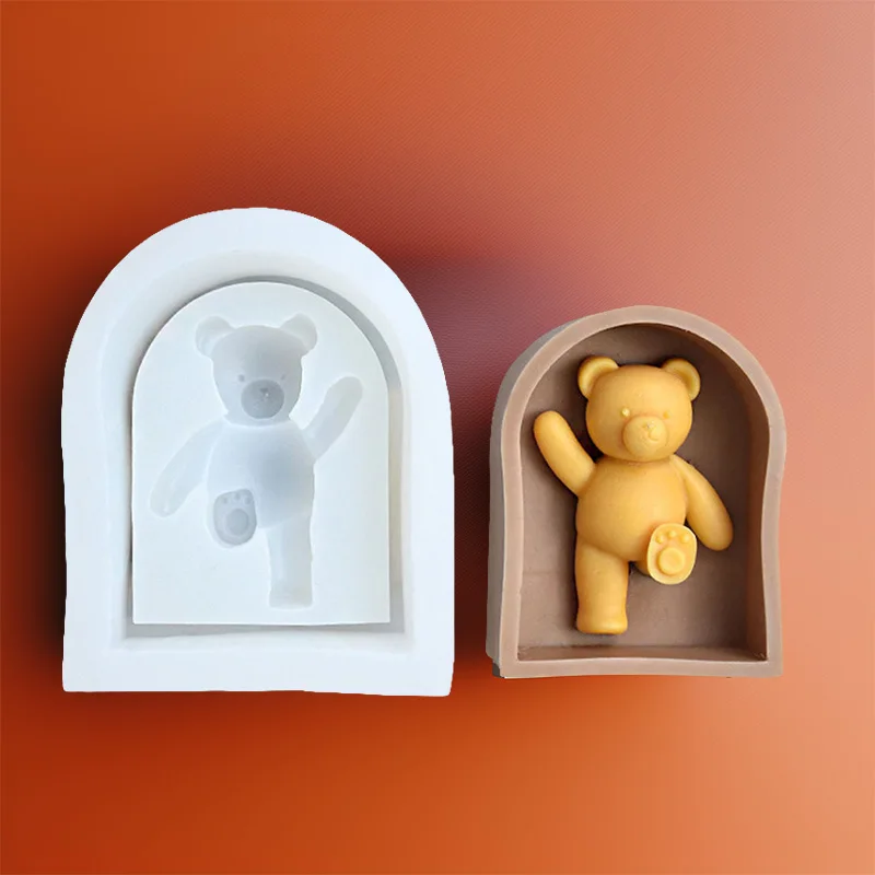 1 Stück, Silikon form für Teddybär treten Beine, Augen bedecken, Teddybär Styling Serie Zucker Flipping Dekoration Ornament