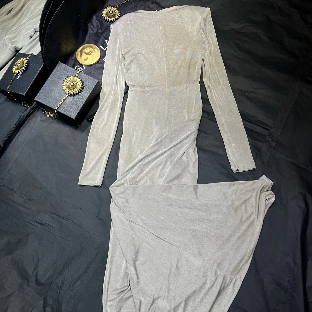 ملابس نسائية شتوية 2025 ثوب مسائي مع أحجار الراين، مشد، فستان نسائي أنيق، Y2K موضة جديدة، تنورة طويلة عالية الجودة #6