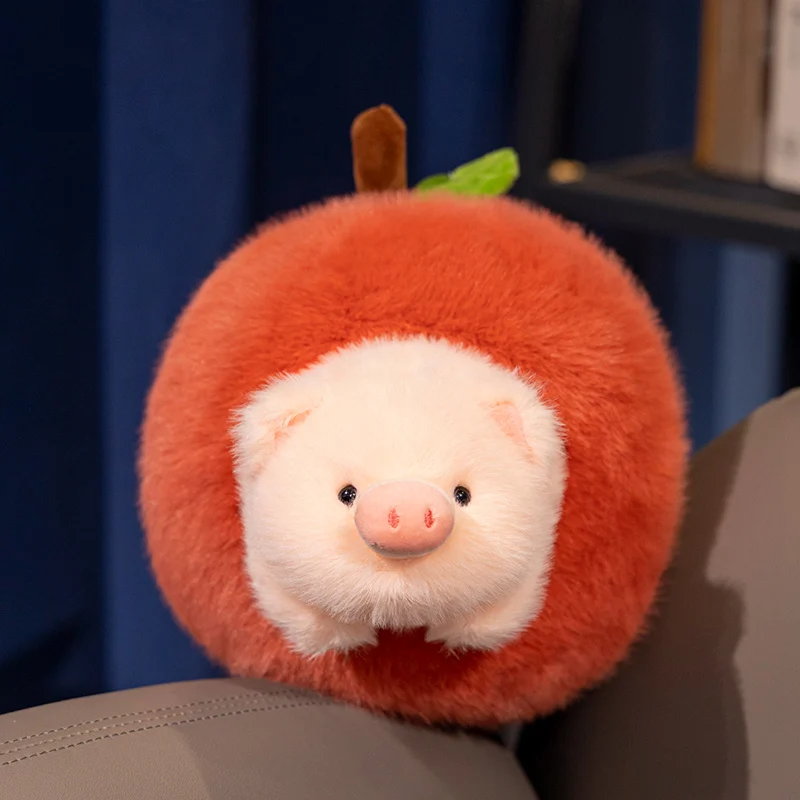 

32CM Cute Avocado Capybara And Apple Pig Plush Toy Set Removable Fruit Stuffed Animals For Kids Birthday Gift Home Decor