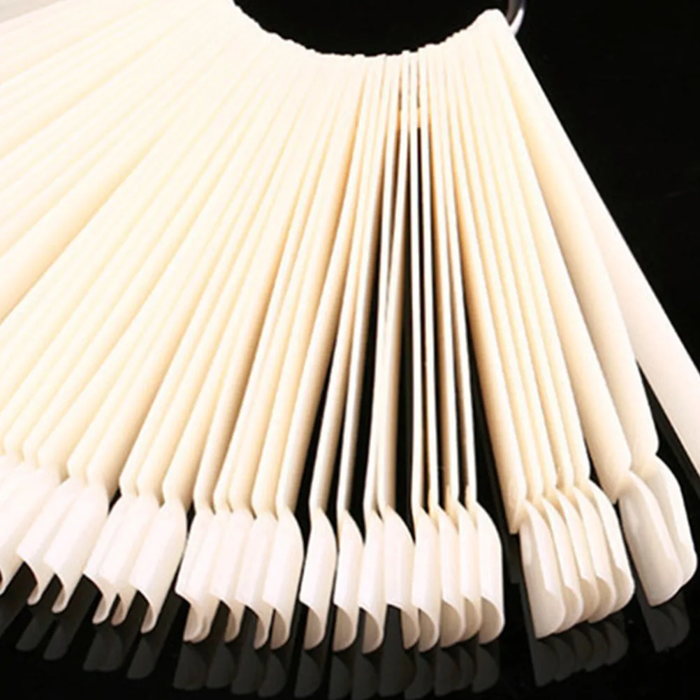 50 stuks Polish Display Sticks Gladde neptips voor oefenkunst Manicure Gereedschap Gel Nagelbenodigdheden Nagelmonster Organizer