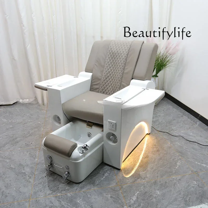 Laminated Nail Sofa Electric Massage Foot Massage Chair Nail Shop Fiberglass Eyelash Foot Therapy Sofa Chair