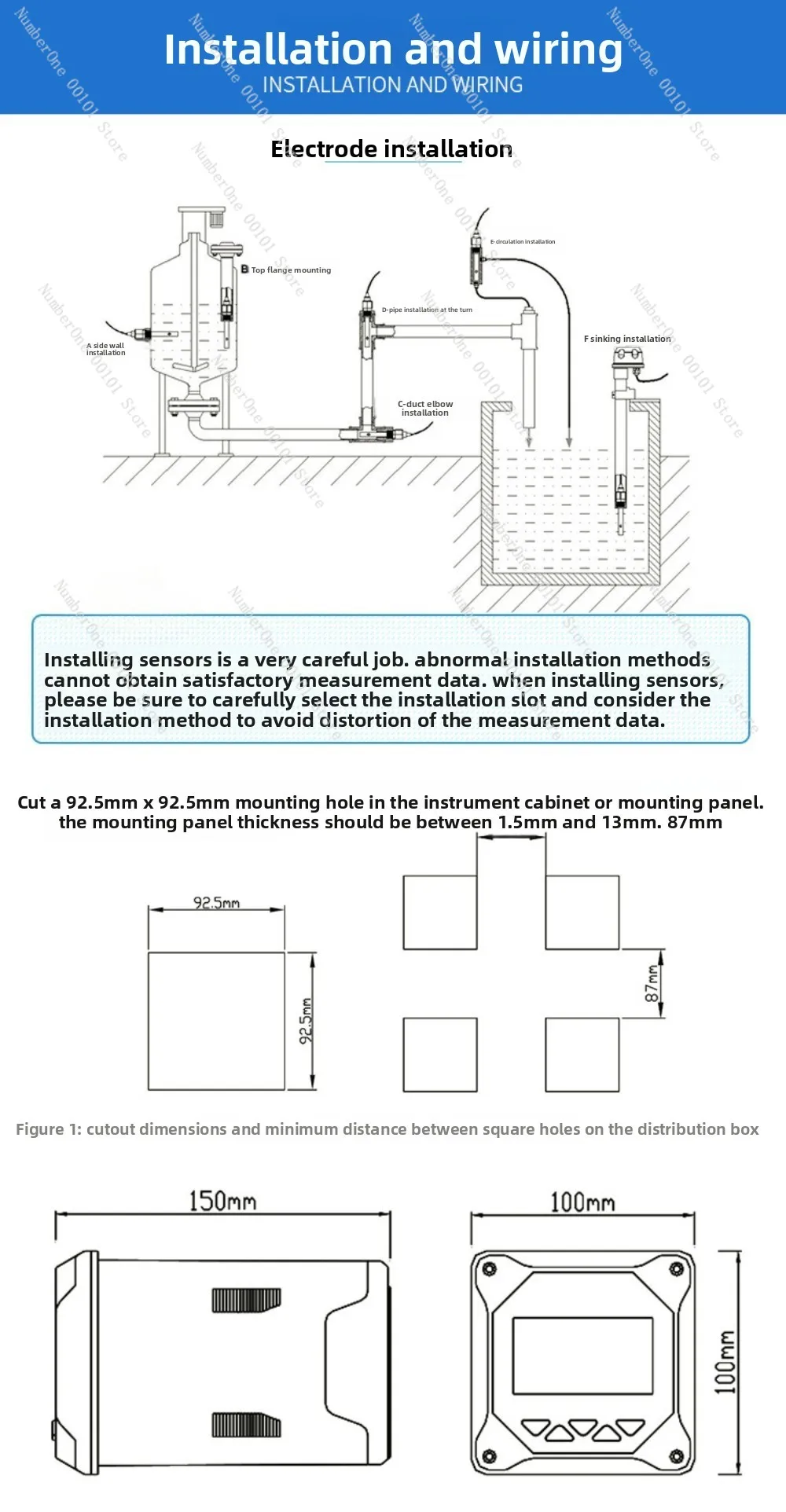 Water quality monitoring ec meter, industrial online conductivity meter controller, conductivity detection electrode