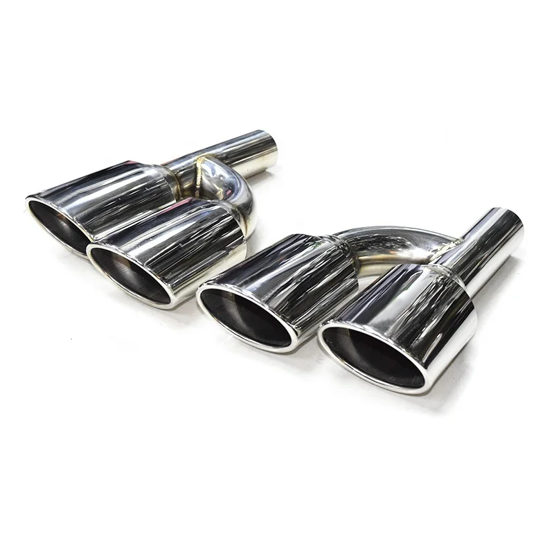 SYPES R Type Oval Stainless Steel Exhaust Muffler Tip for 09-13 W204 c180 c200 c260 W221 c300 w221 s320 s350 C63 S63 Body Kit