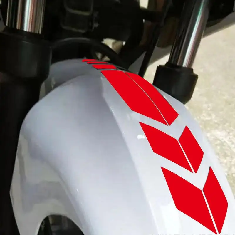Safety Warning Mudguard Paste Motorcycle Stripe Arrow Reflective Stickers Motorbike Scooter Waterproof Oilproof Tape Decal