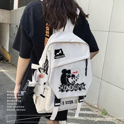 Mochila informal de Anime Danganronpa para hombre y mujer, morral escolar para adolescentes y niños, bolsa de viaje