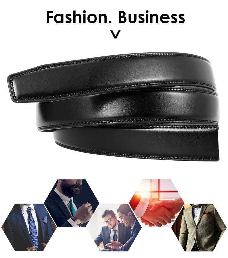 2022 Men's Genuine Leather Belt Hard Alloy Automatic Buckle Natural Cowhide 31mm Business Belt For Male Suit Non-porous Girdle