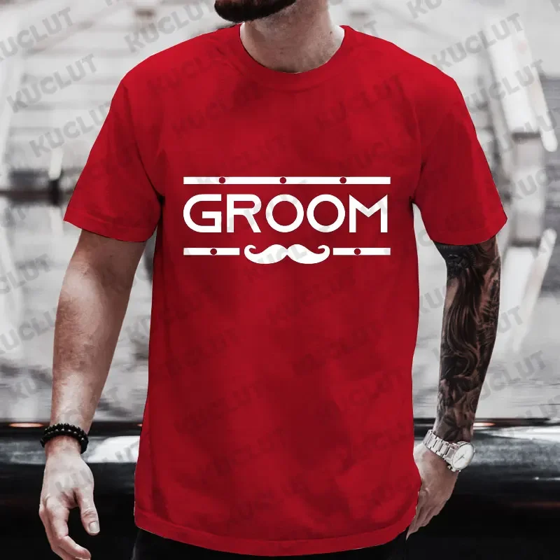 Team Future Groom Squad T-Shirt Friends Bachelor Stag Party Tshirt Groomsman Blouses Male Wedding Engagement Party Tees EVG Tops