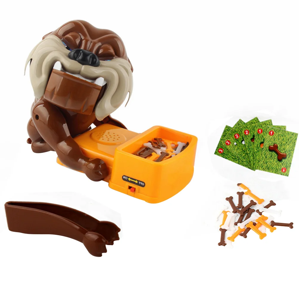 Tricky Dog ​​toy Party Interactive Funny Toys Bulldog Finger Biting Game Prop Plastic Tabletop Plaything Parent-child Kids