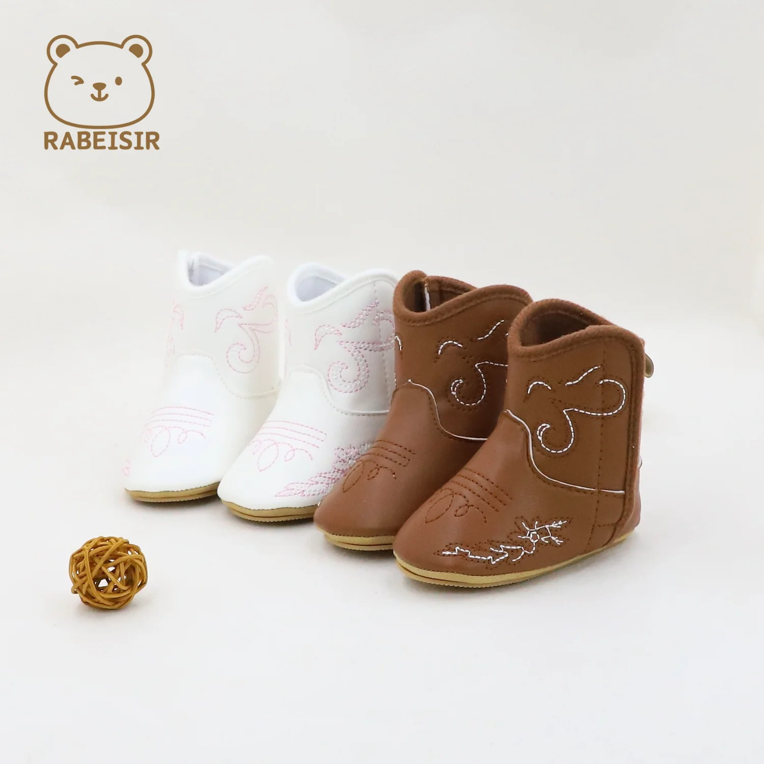

Autumn and winter baby boots, baby walking shoes, anti slip and breathable, male and female baby cowboy boots from 0-6-12-18 mon