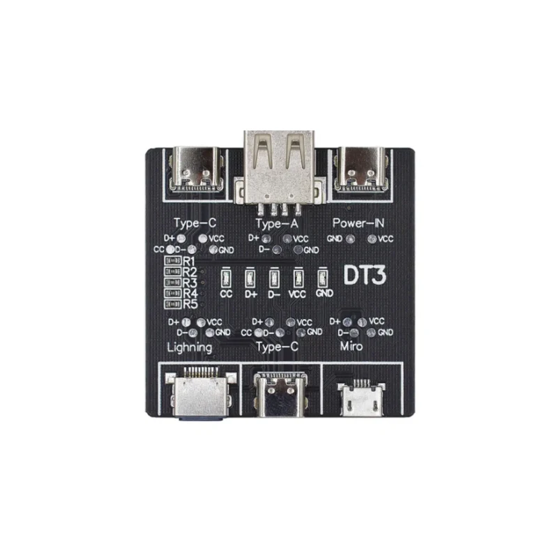 Data cable detection board DT3 is suitable for Apple Android Type-c interface fast charging cable anomaly detector