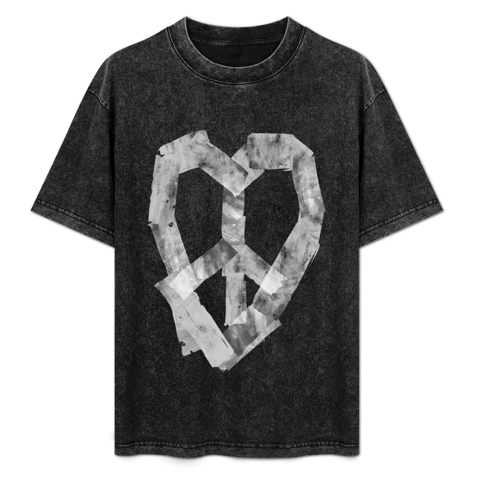 Peace Heart T-Shirt Plus Size Gym Sports T-Shirt