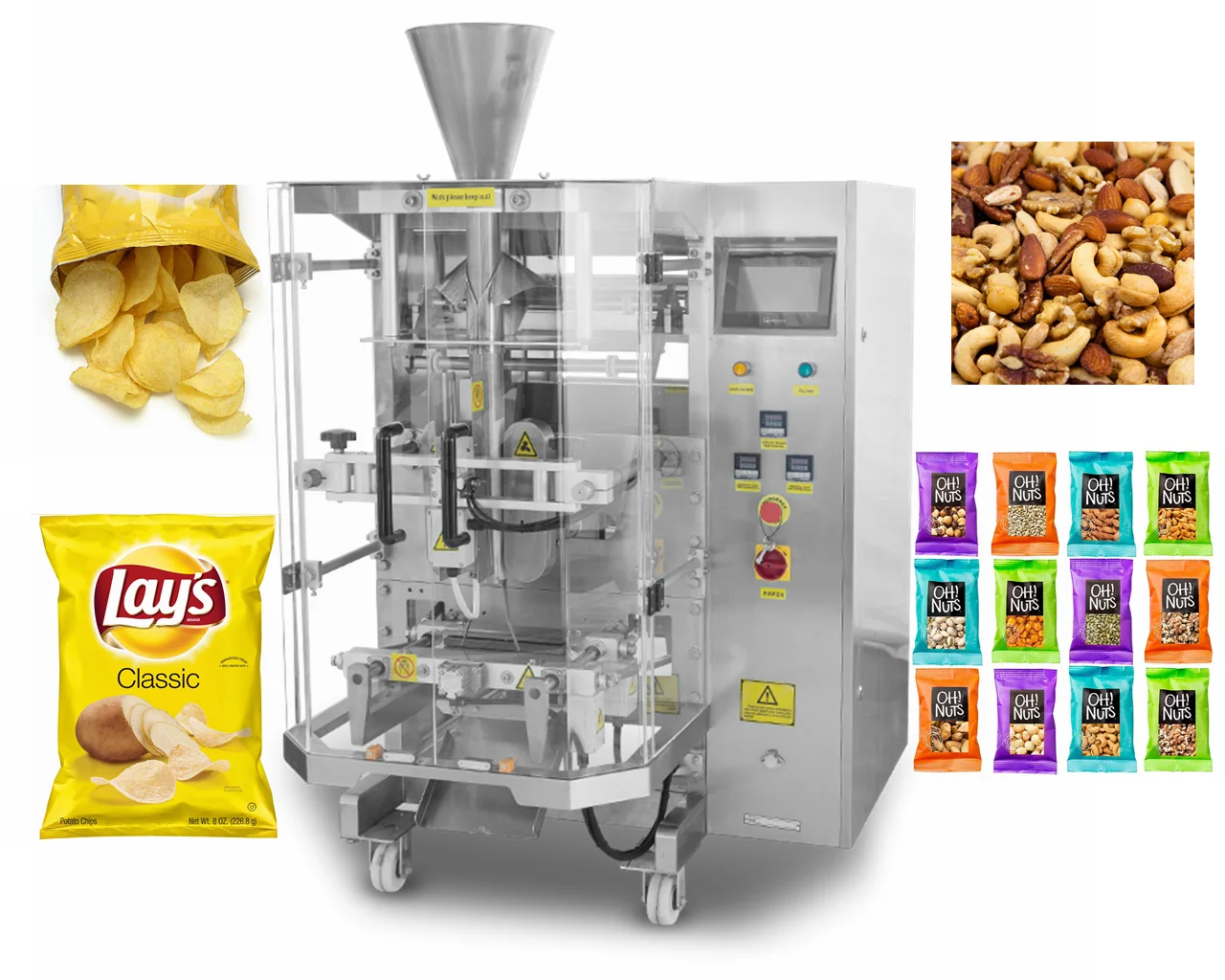 FOODLINE VFFS Packaging Machine Film Deviation Correction VFFS Packer For Stable Film Transport In Long‑run Packing Process