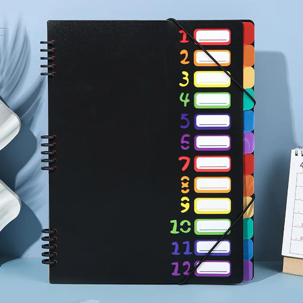 

Expanding Folder Organizer Plastic File Holder A4 24 Pockets Elastic Band Document Organizer School Office Home