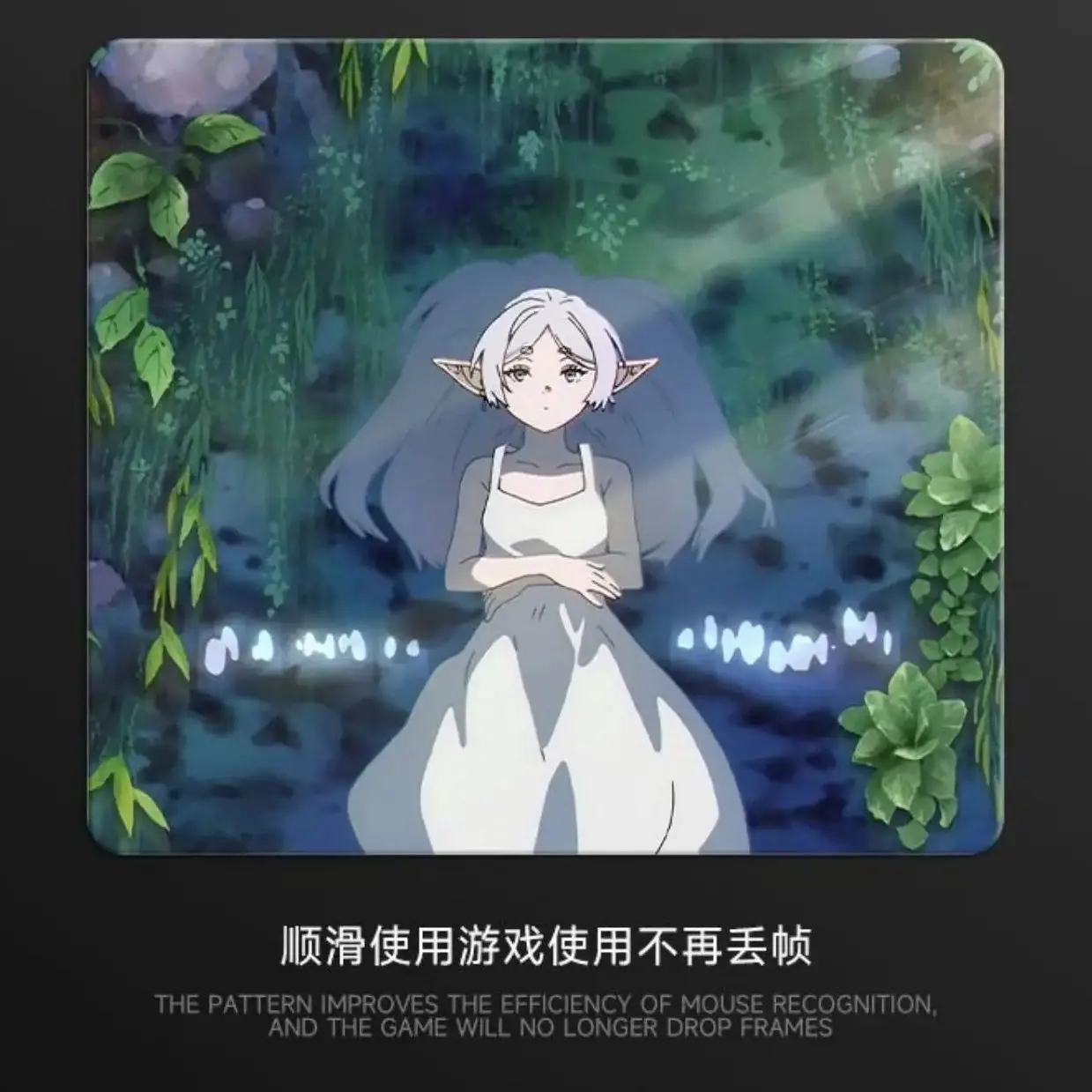 Elf Girl Glass Mousepad Sora Game Mouse Pad Customized Pattern Tempered Smooth Gaming Desk Mat Fps Esports Office Gaming