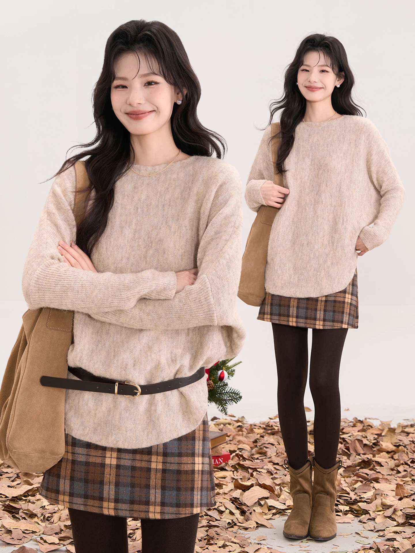 

Вязаный свитер-накидка Lazy Feel, длинный, с рукавами «летучая мышь», женский, средней длины, повседневный, свободный, из мягкой ткани