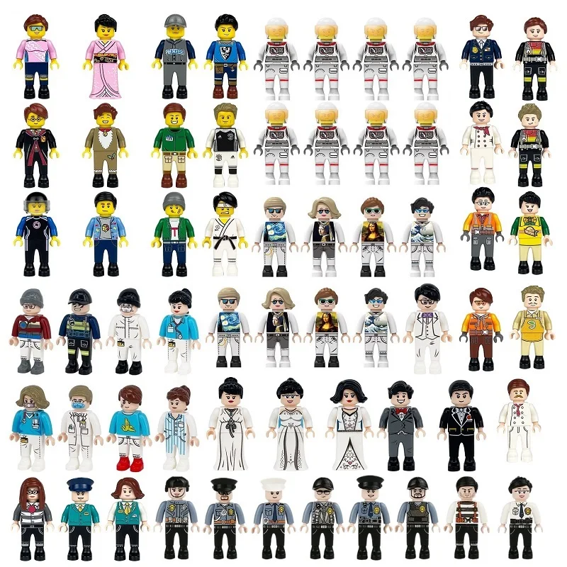 City Mini Puppen Actionfiguren Serie 4,5cm Polizei Hochzeit Sanitätspersonal Arzt Krankenschwester Menschen-Pack Modellbausatz Spielzeug Geschenk – Detail 1