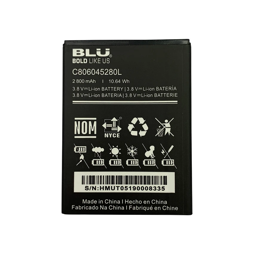 

100% Original 2800mAh C806045280L Battery For BLU VIVO X5 V0490UU 5.7" HD G6 Mobile Phone Replacement Batteries Bateria