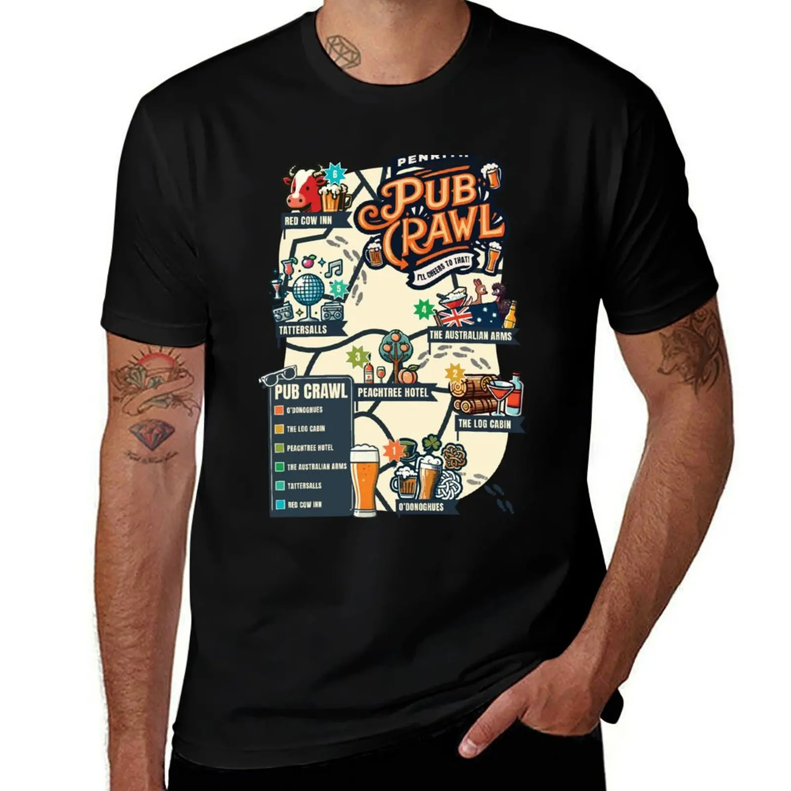 Penrith Pub Crawl T-Shirt anime t shirts vintage t shirts custom t shirt designer shirts mens graphic t-shirts hip hop