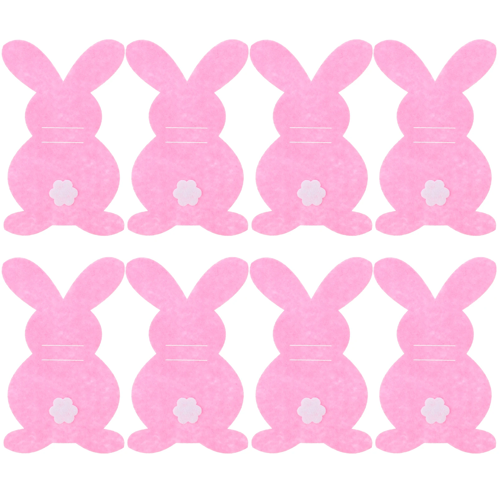 

Flower Rabbit Cutlery Bag Bunny Shape Easter Party Silverware Holder Tableware ganizer utensils pouch craft kits kids banquet