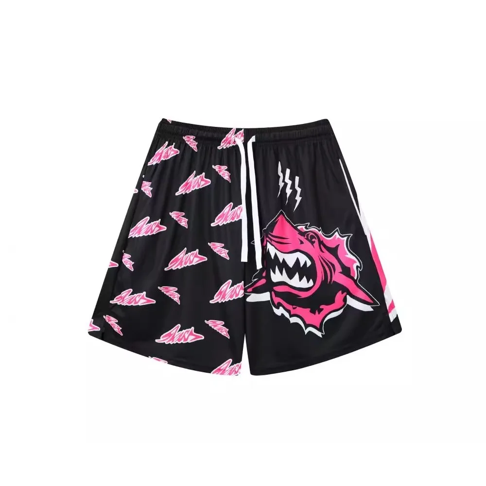 夏のビーチクールショーツジムユニセックスカジュアルスポーツパンツ通気性メッシュショートパンツ新 2025