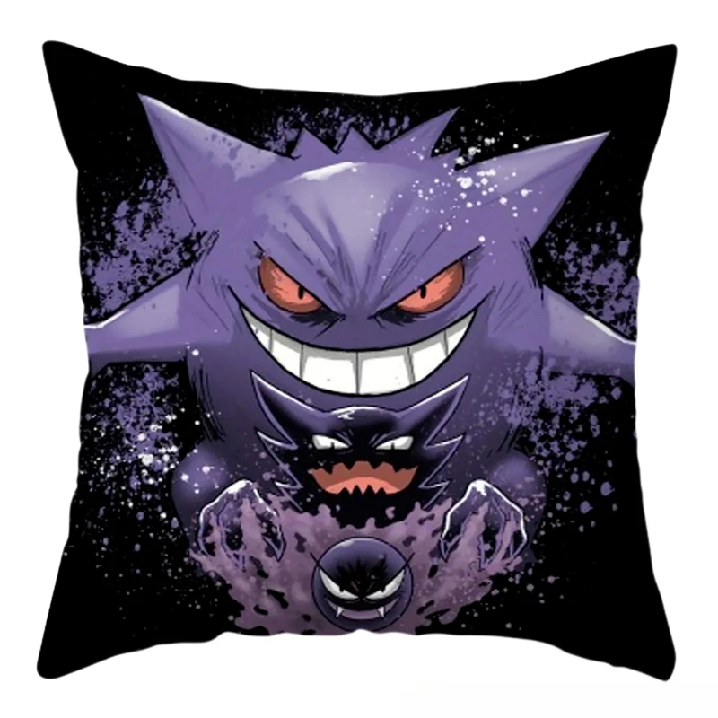 Kawaii Dragon Monster Cushion Cover Anime Pokemon Pikachu Pillowcase Sofa Car 45x45cm Bedroom Decoration Christmas Gifts Toys