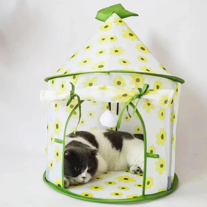 Pet Cat Tent Cat Tunnel Interactive Play Hide and Seek Toy Indoor Foldable Cat House Small Pet Toy