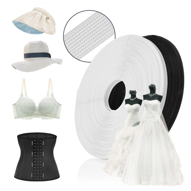 Corset de couture en plastique, polyester, 50 yards, 6mm, pour la robe 1