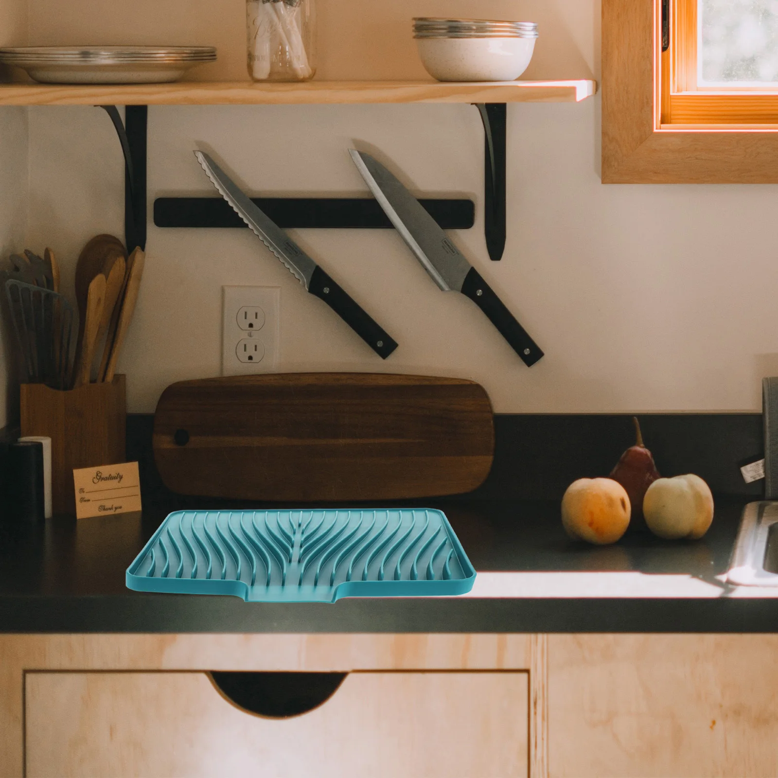 

Силиконовый коврик для слива, нескользящий гибкий коврик для сушки кухонной стойки, силиконовый коврик для полки для посуды, защита для раковины