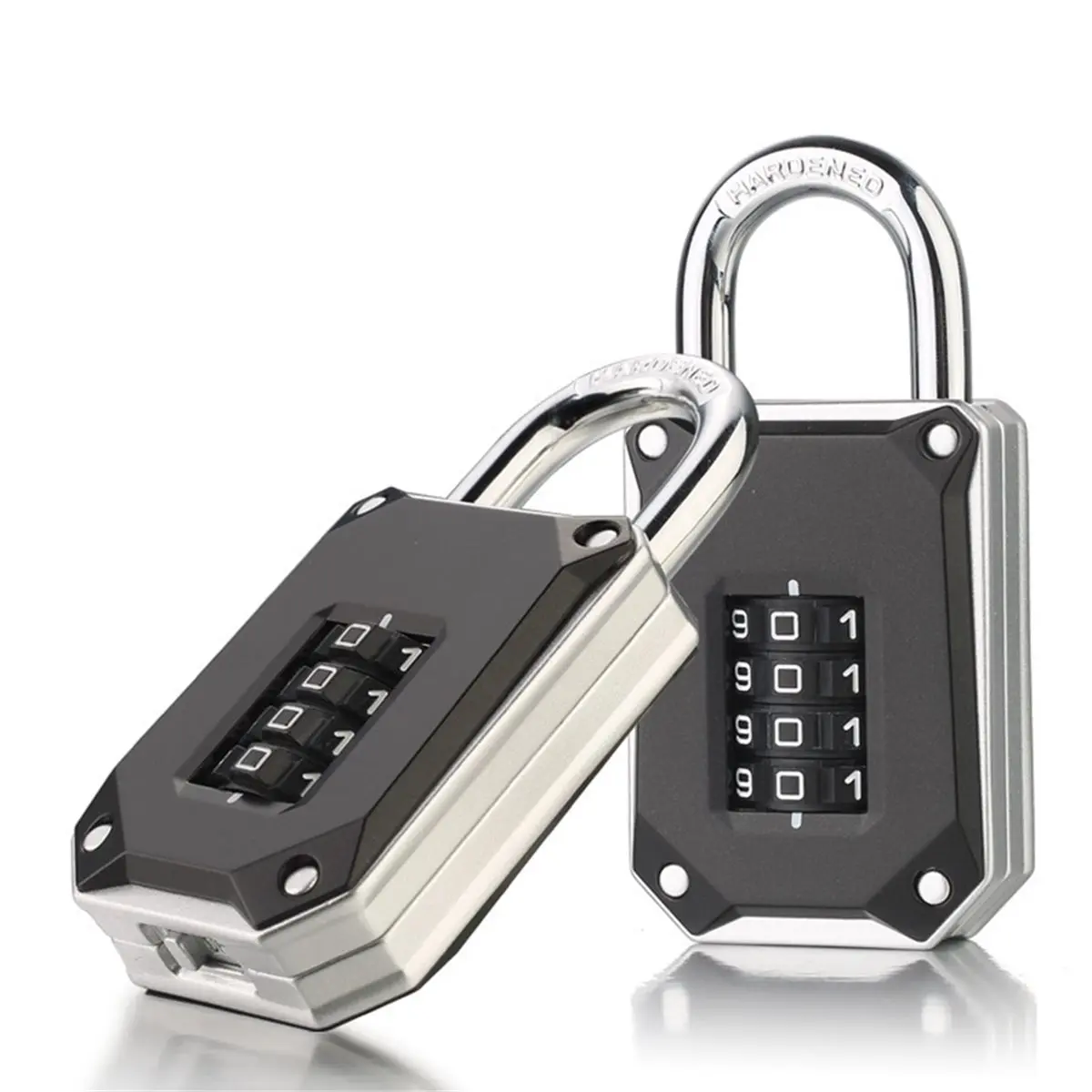 Outdoor Padlocks 2 Pack Gym Locker Lock 4 Digit Heavy Duty Weatherproof Combination Padlock Easy Read Resettable Numbers